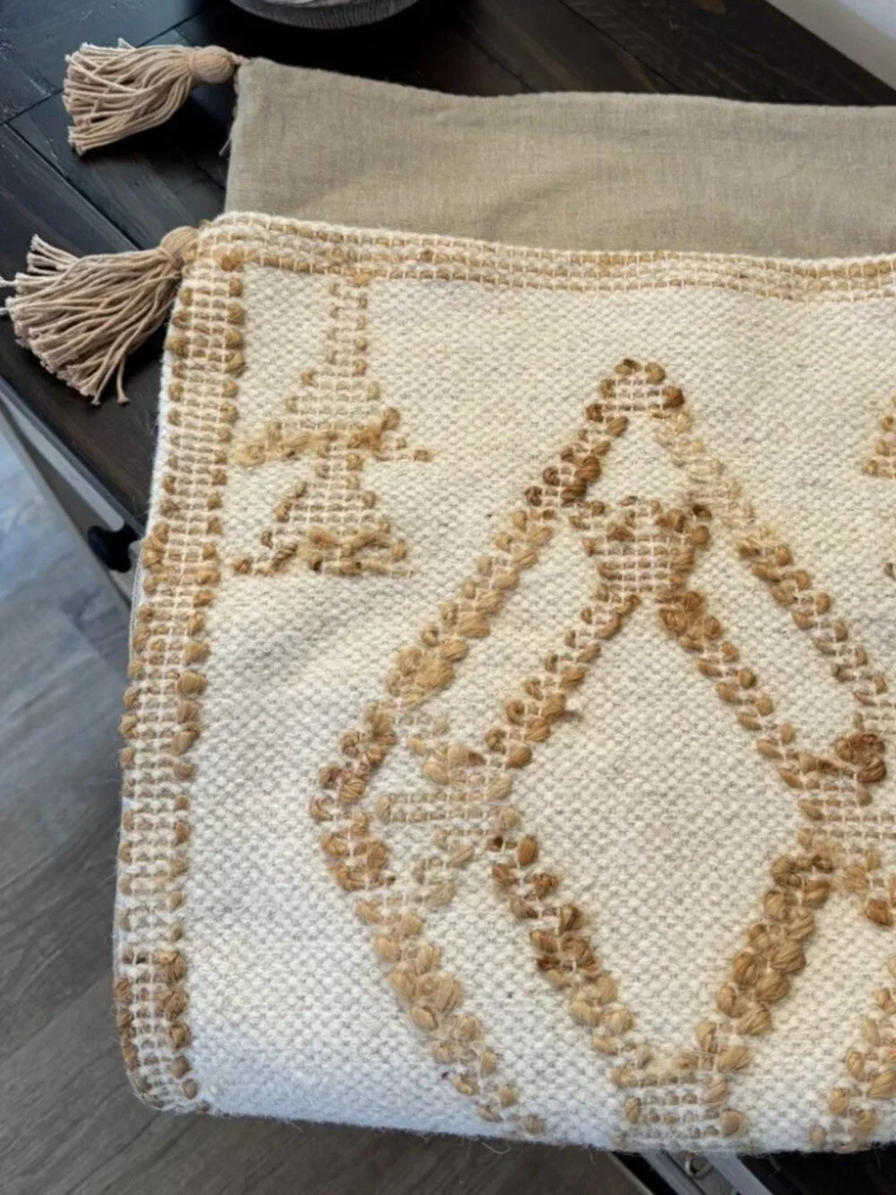 Pottery Barn Villa by Classic Home Catarine Handwoven Lumbar Pillow Cover 16x36